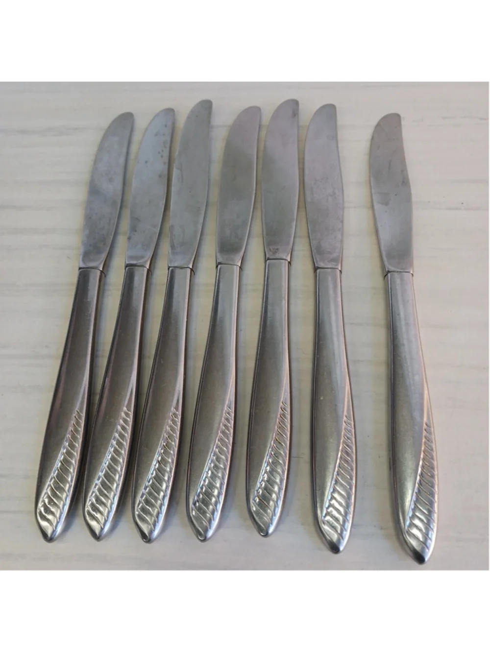 Oneida VISTA Wm A Rogers Stainless Flatware Set of 7 Butter Knives Vtg